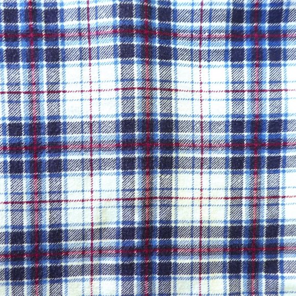 SpareTime Vintage Blue Plaid Flannel Shacket Field Navy Quilted Lining L Large - Picture 4 of 11